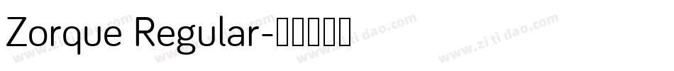 Zorque Regular字体转换